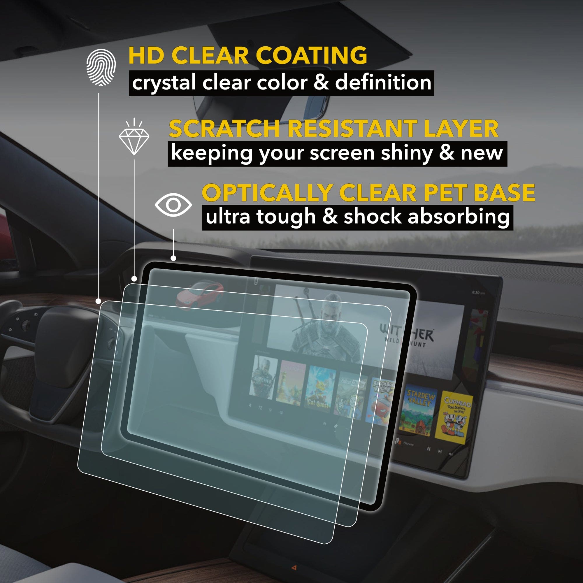 screen protector layers tesla model protectors tesla’s premium shock proof