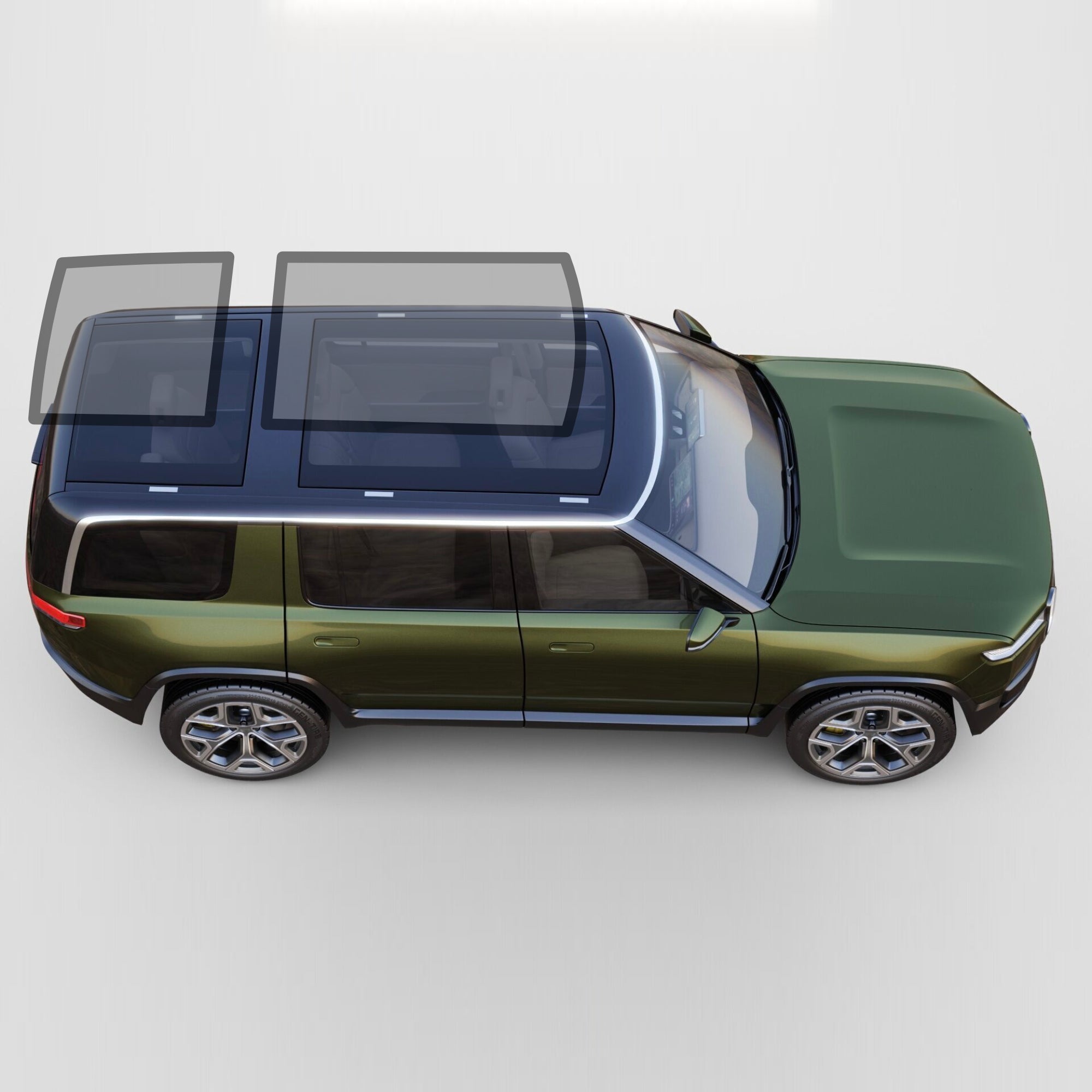 Windshield Sunroof Protection Film Rock Chips UV IR Defense for Rivian R1S R1T Sunroof R1S 2pc UV + Impact Block T-WRAPS
