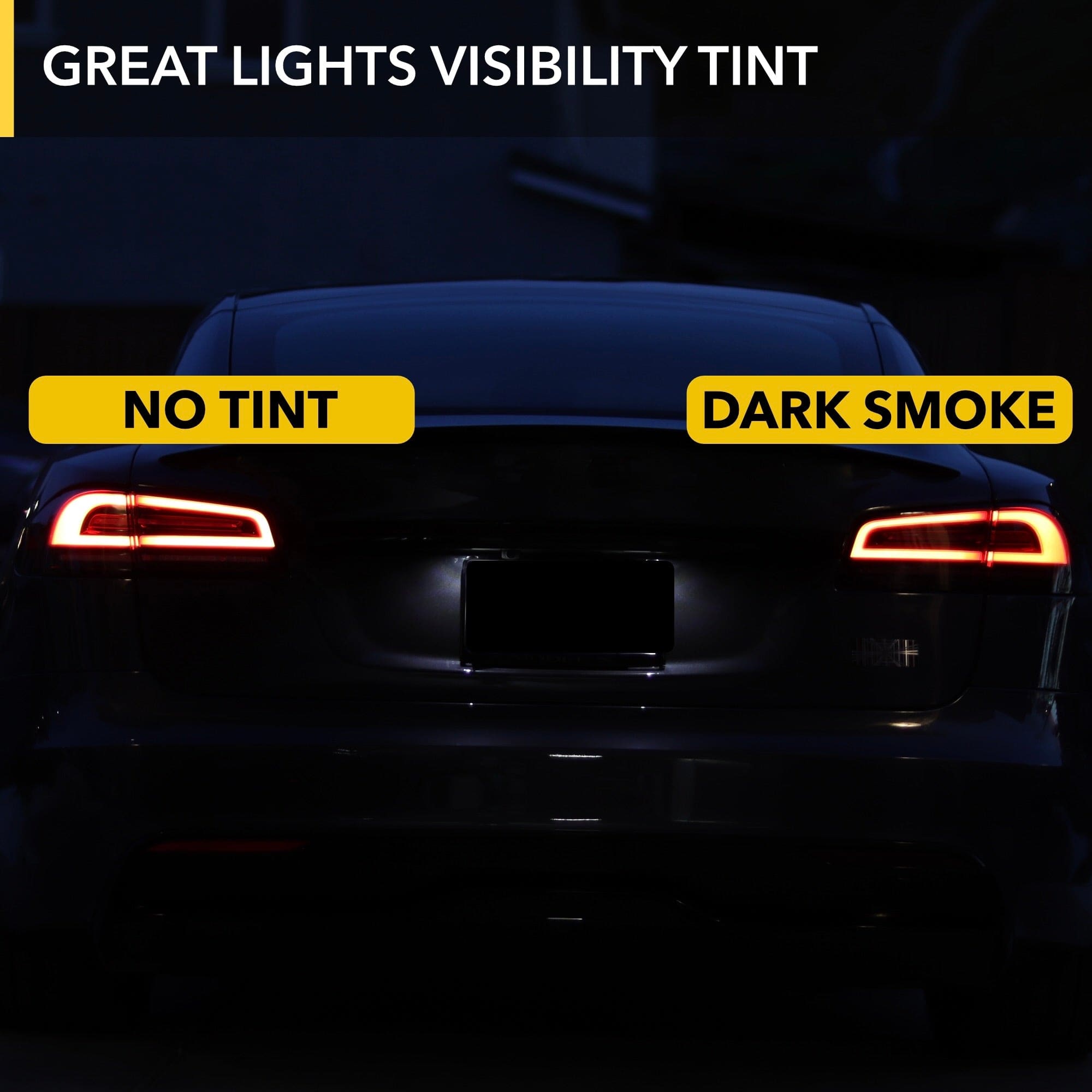 car tail lights tint comparison tesla model smoke ppf