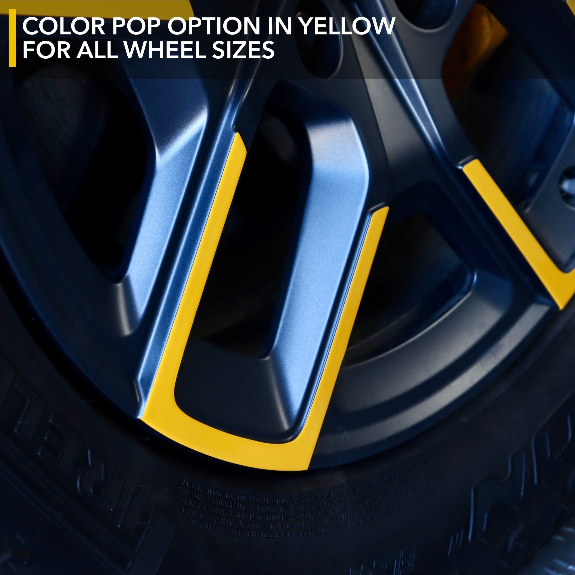 black wheel yellow accents chrome delete, r1t, r1s, rivian r1s