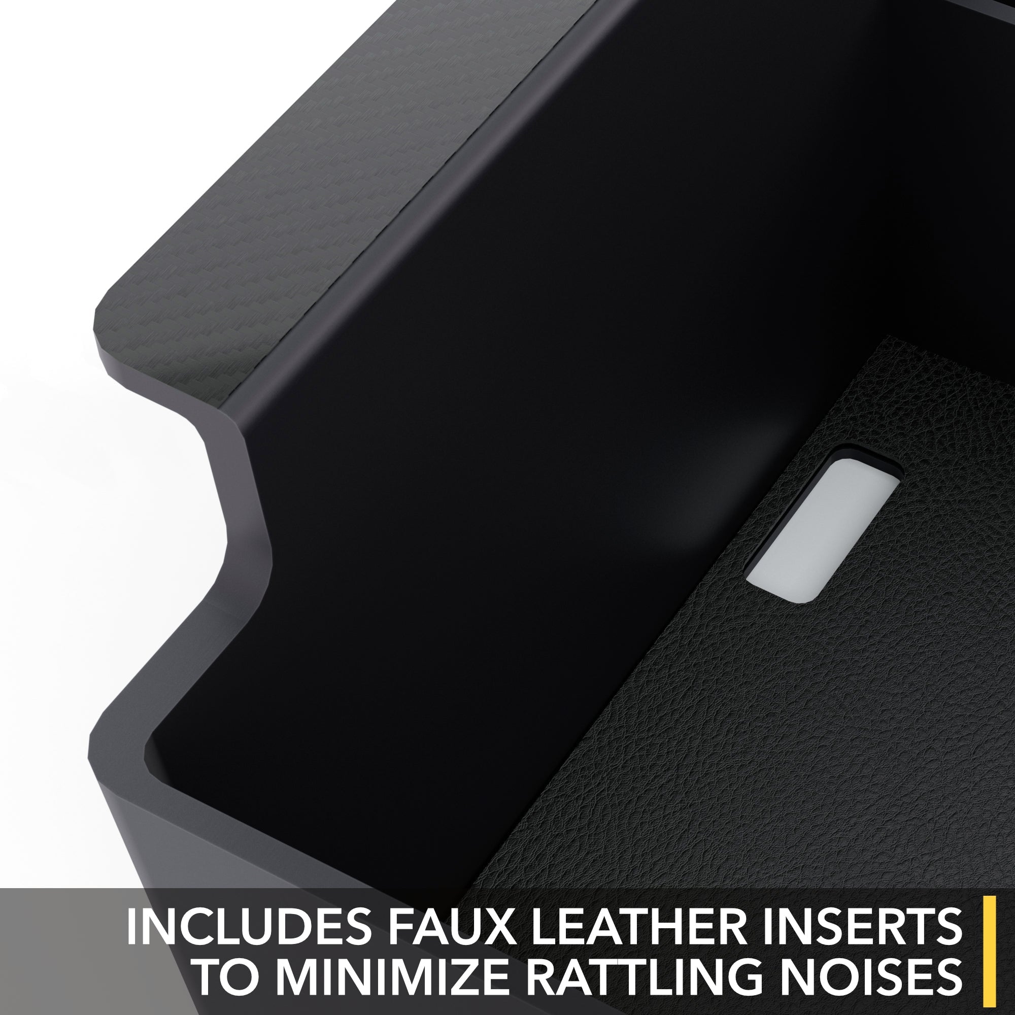 tesla model, center console, carbon fiber, fiber trim, armrest tray
