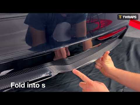 Rear Diffuser Lip Wrap | Carbon Fiber Decal for Tesla Model S 2021-2026