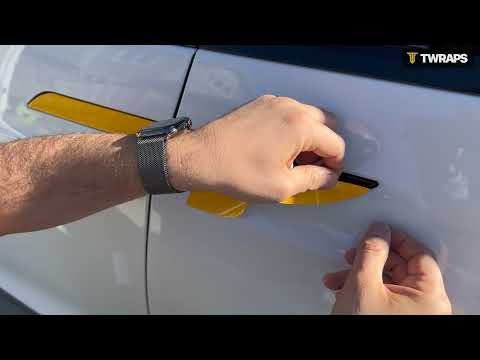 Door Handles Vinyl Wrap Covers | Carbon Fiber Chrome Delete for Tesla Model X