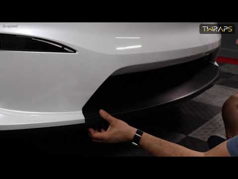 Front Lower Lip Wrap | Tesla Model X 2021-2026 - Chin Spoiler Vinyl Cover