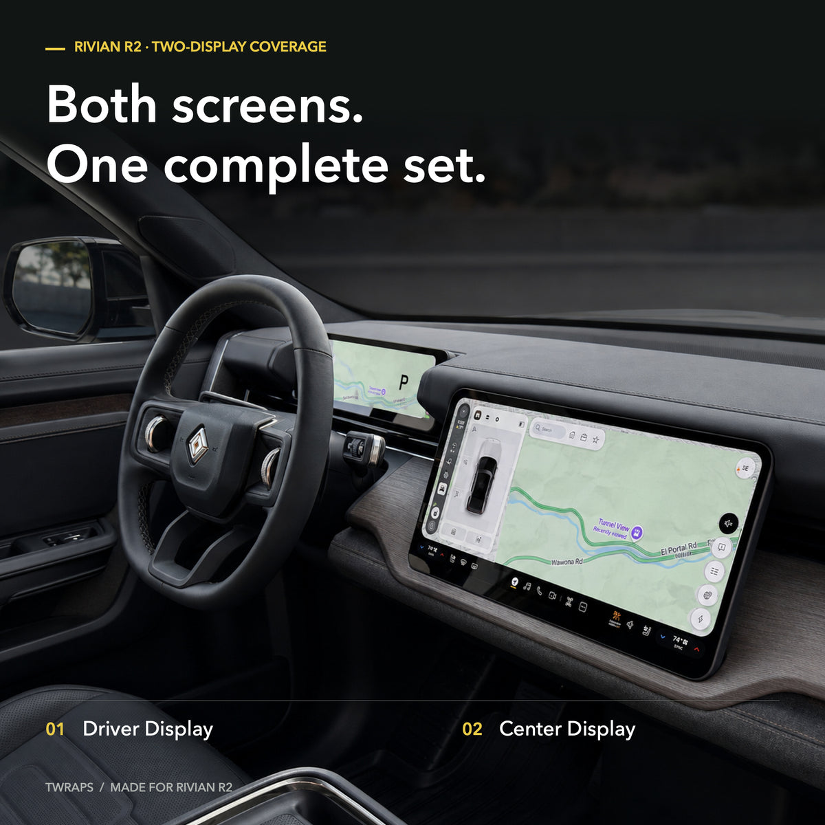 Screen Protectors | Rivian R2, 9H PET, Clear or Matte