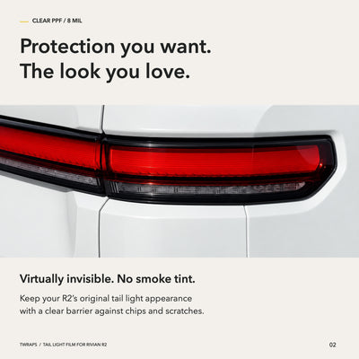 Tail Lights Tint & Clear PPF | Rivian R2, Precut Rear Light Protection