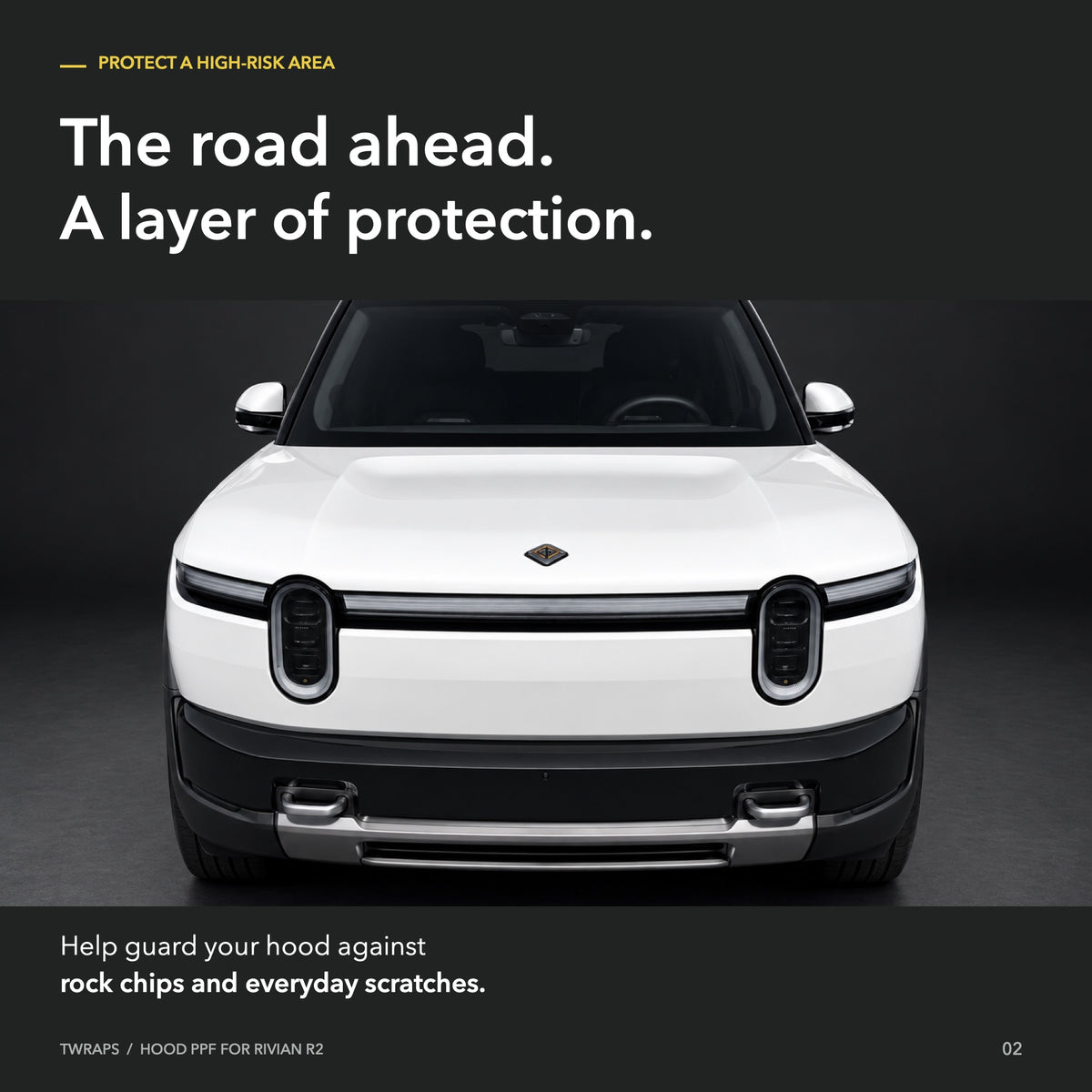 Hood PPF | Rivian R2, Mini & Full Paint Protection