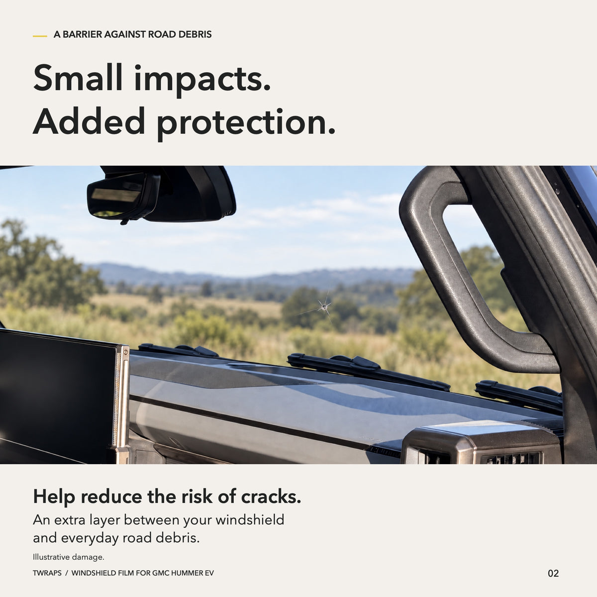 Windshield Protection Film for GMC Hummer EV