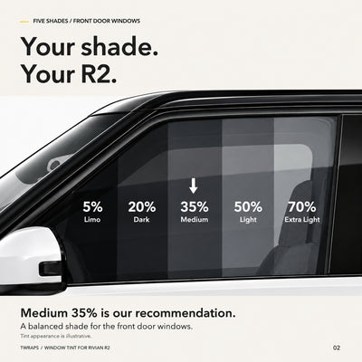 Window Tint Nano Ceramic IR | Rivian R2, Precut