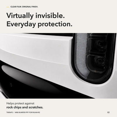 Front Bumper PPF | Rivian R2, Clear Paint Protection Film
