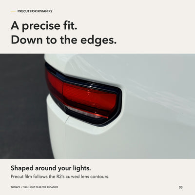 Tail Lights Tint & Clear PPF | Rivian R2, Precut Rear Light Protection