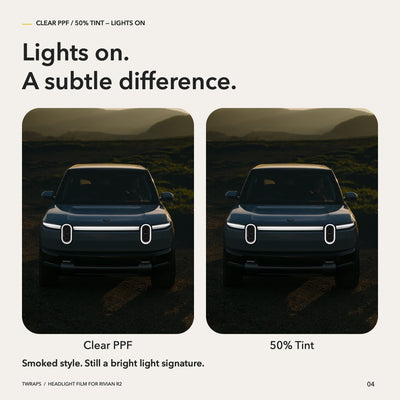 Headlights Tint & Clear PPF | Rivian R2, Precut Light Protection