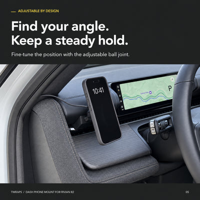 Dashboard Phone Charger | Rivian R2, Magnetic Mount