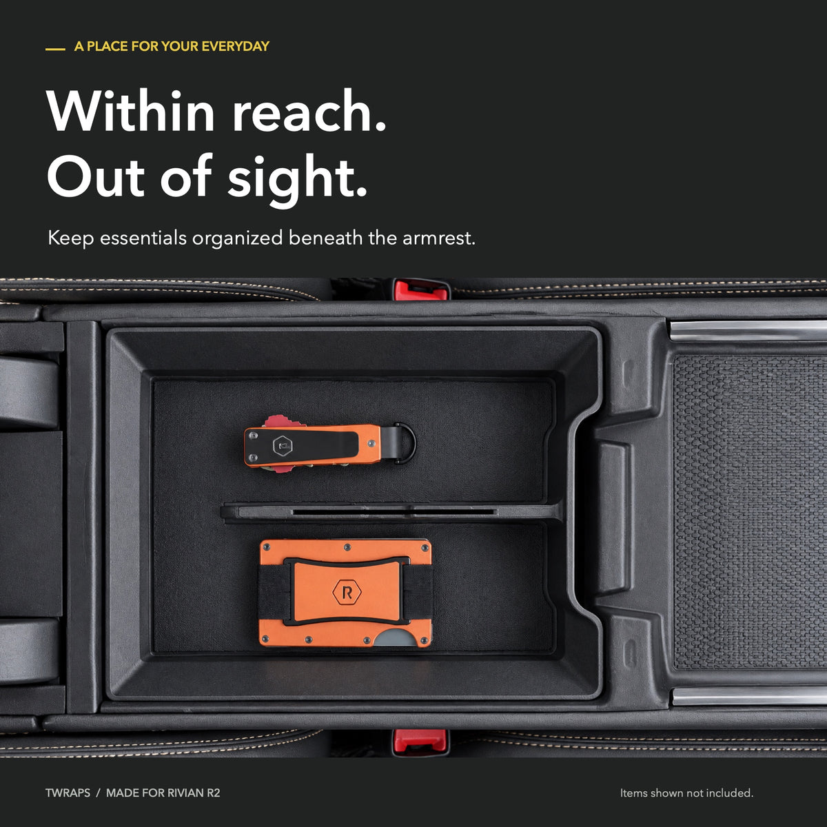 Armrest Organizer | Rivian R2, Center Console Storage