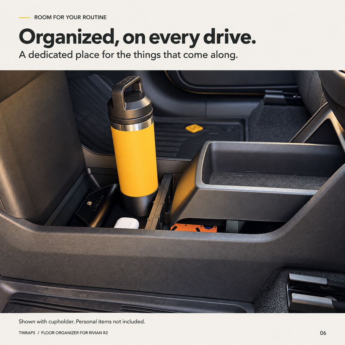 Floor Organizer | Rivian R2, Center Console Storage