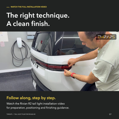 Tail Lights Tint & Clear PPF | Rivian R2, Precut Rear Light Protection