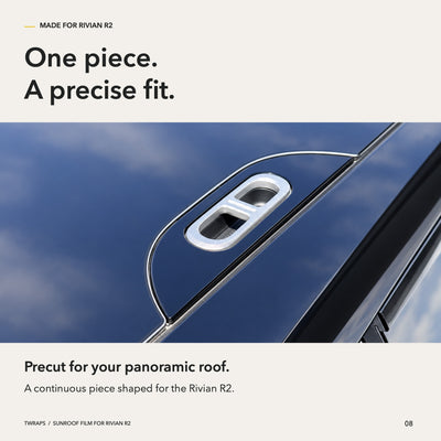 Sunroof Protection Film | Rivian R2, UV & IR Rejection