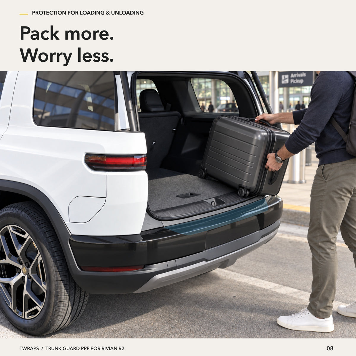 Trunk Guard PPF | Rivian R2, Rear Bumper Protection