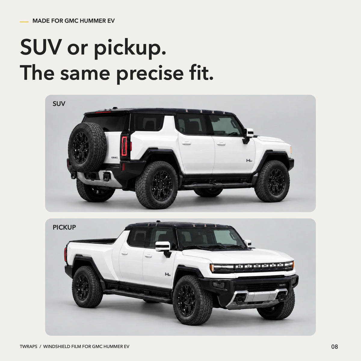 Windshield Protection Film for GMC Hummer EV