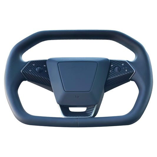 Steering Wheel Vinyl Wrap for Tesla Cybertruck - Carbon Fiber