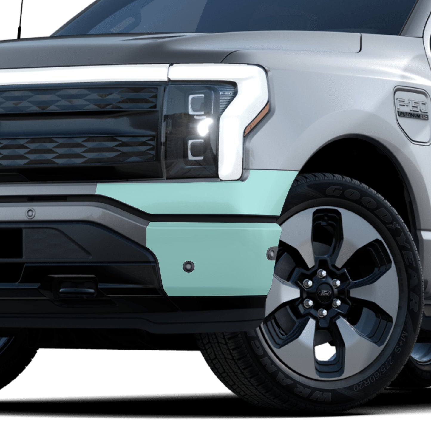 Front Bumper Sides Clear Protection Film (PPF) for Ford F-150 Lightning