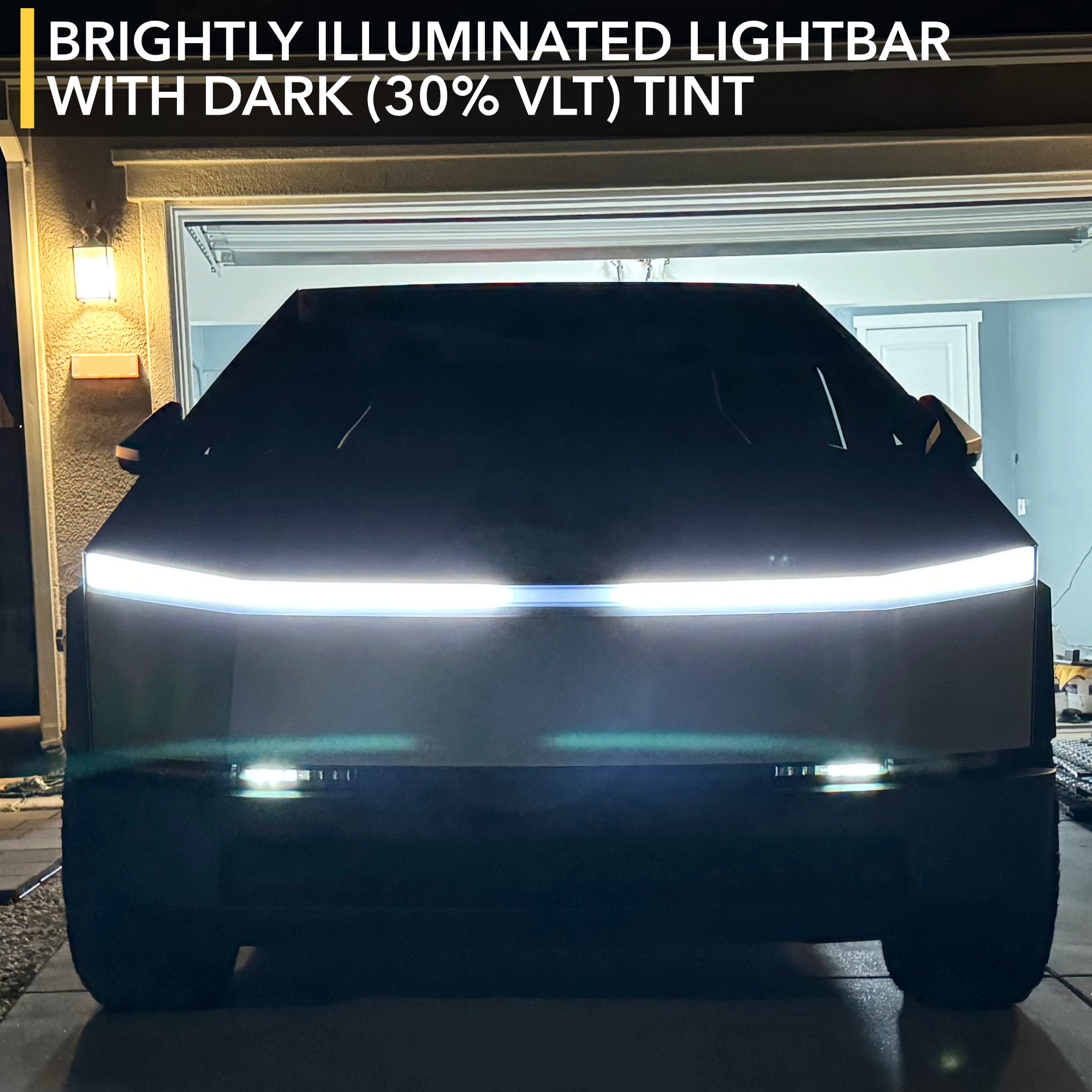 Lightbar Tint | Tesla Cybertruck - Smoked Headlamp 8mil PPF