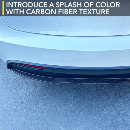 Diffuser Lip Vinyl Wrap for Tesla Model 3 Highland - Carbon Fiber Film Cover
