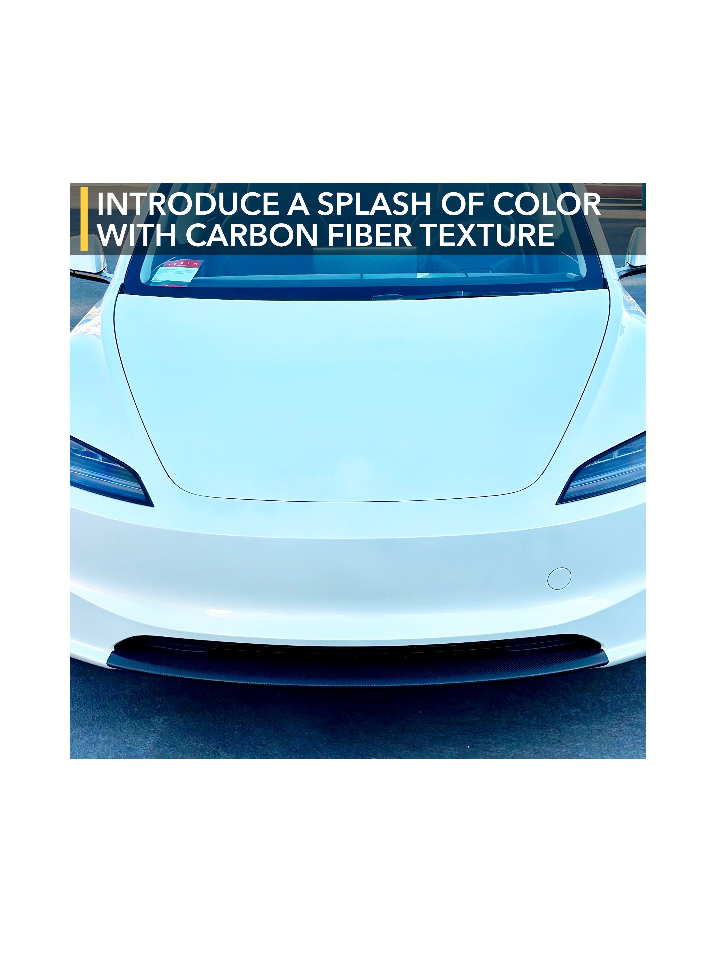 Front Lip Vinyl Wrap | Tesla Model 3 Highland