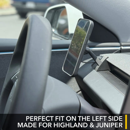 tesla model y juniper phone mount dashboard magnetic