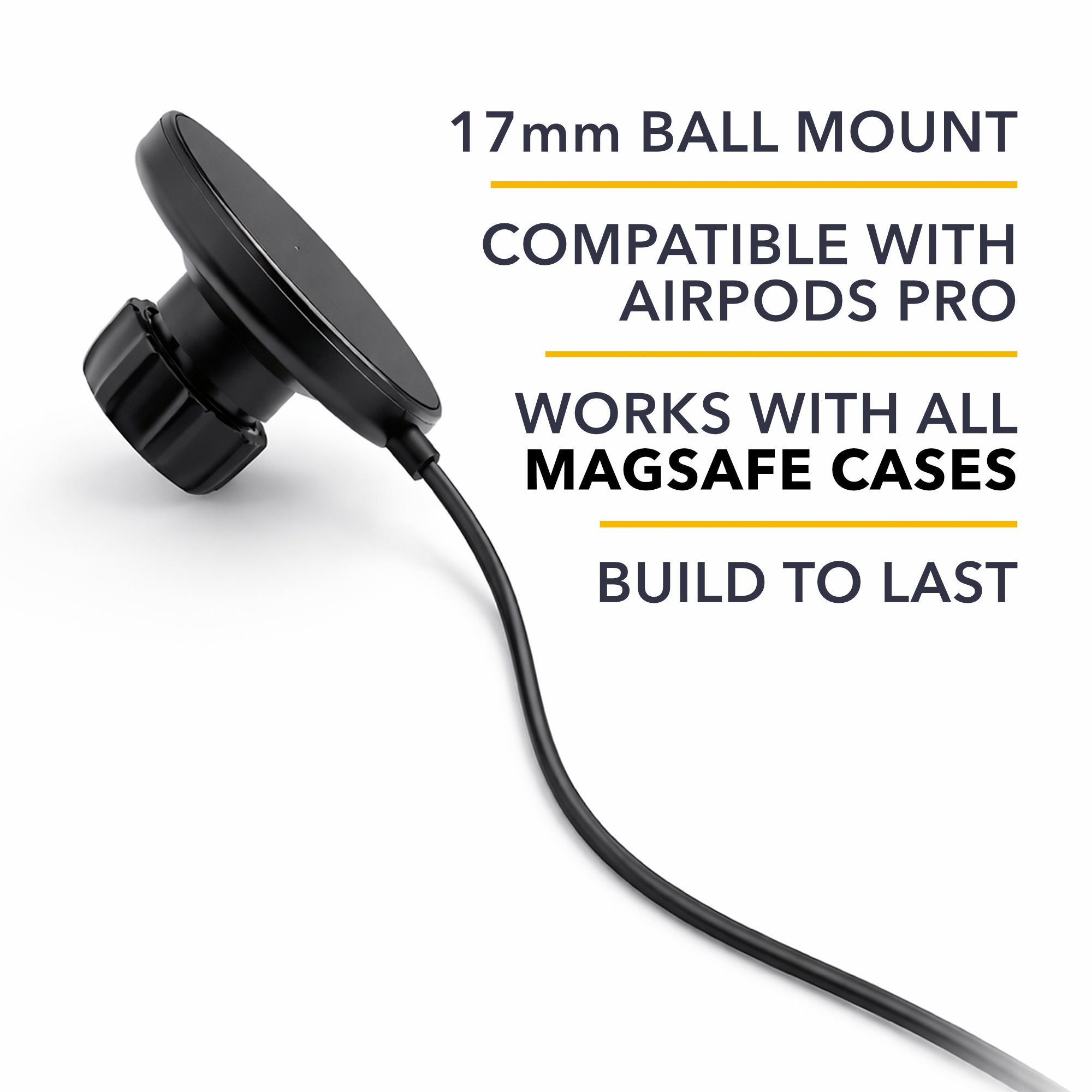 MagSafe Car Charger 25W Qi2.2 | 17mm Ball Mount USB-C