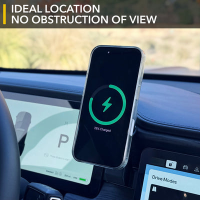 Dashboard Phone Mount/Charger | MagSafe Compatible iPhone Holder for Rivian R1T & R1S 2021-2026
