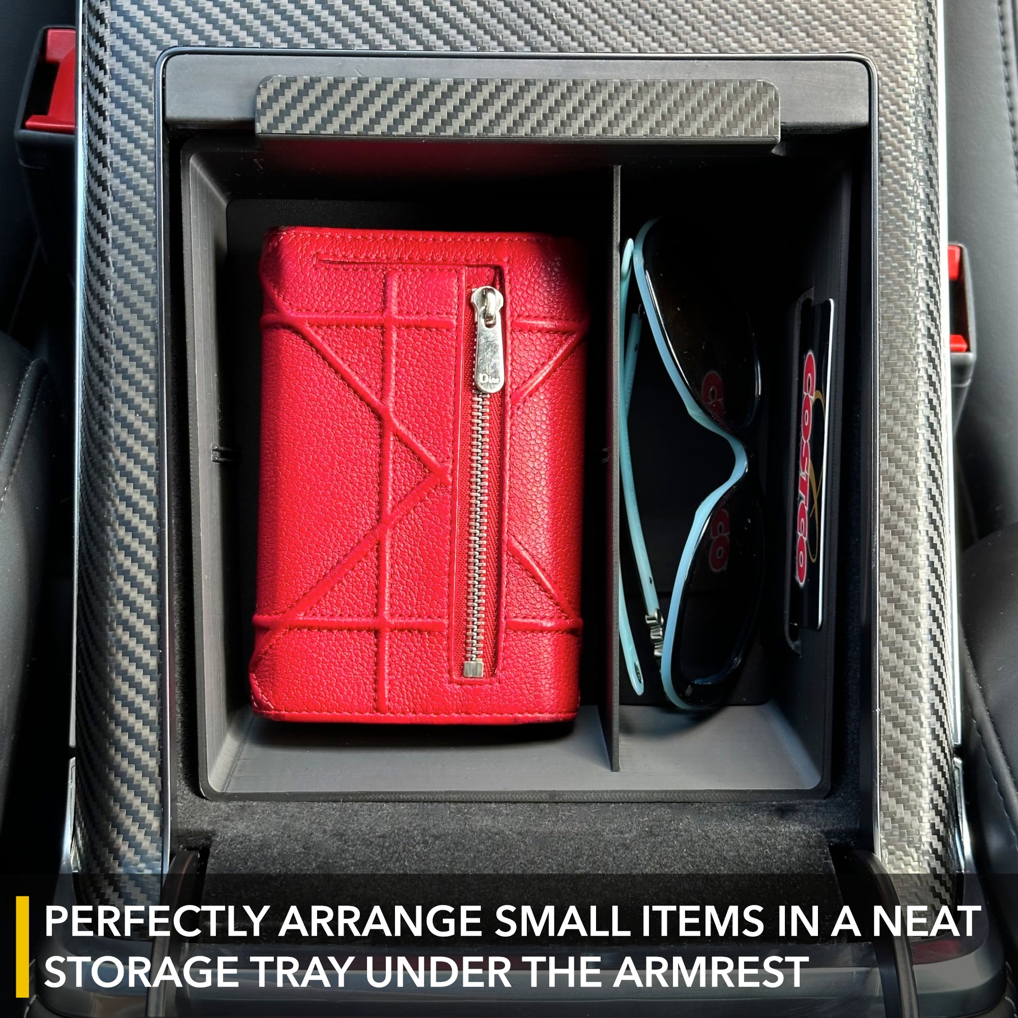 Center Console / Armrest Organizer | Tesla Model S / Model X 2021 - 2025