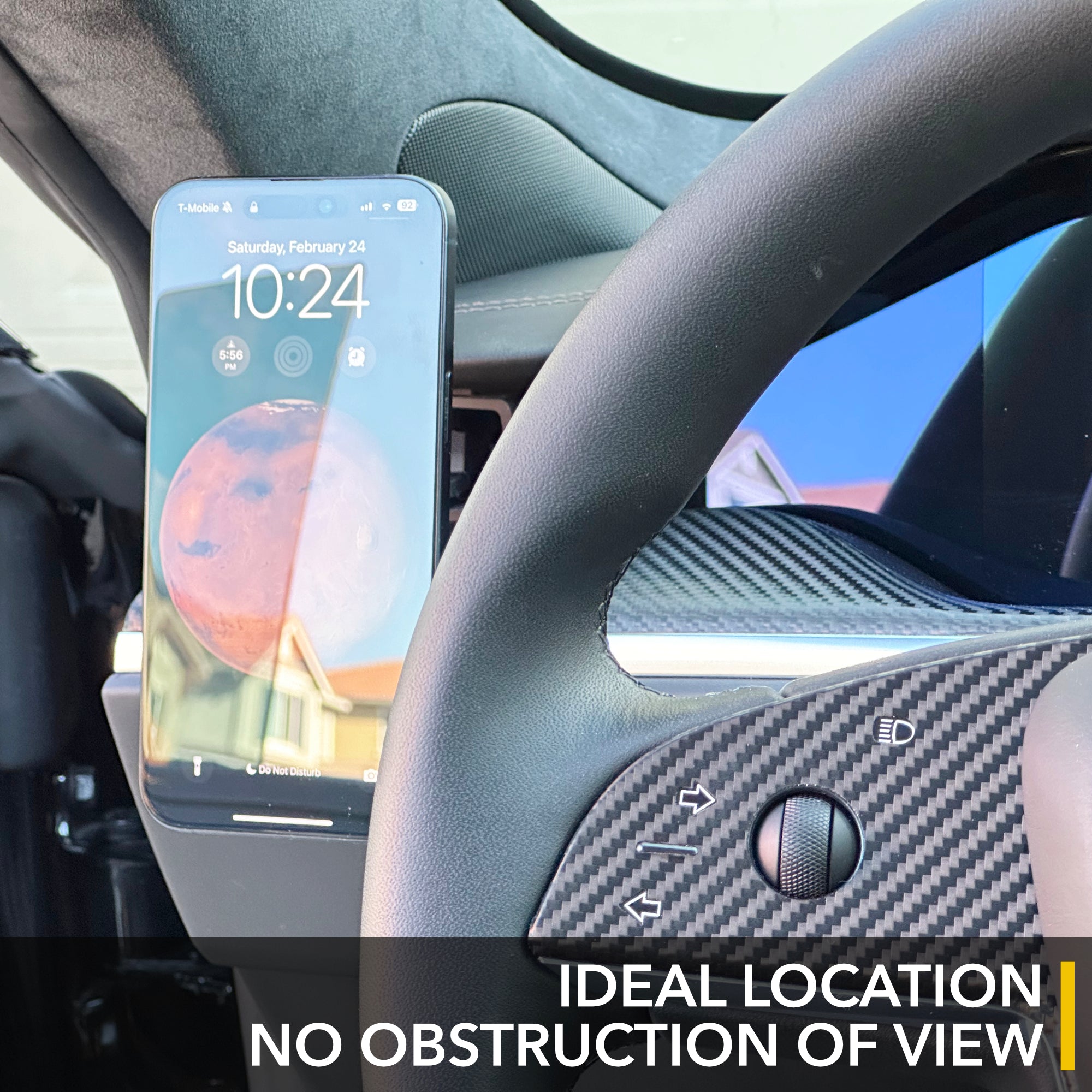 Dashboard Phone Mount | Magnetic or Clamp for Tesla Model S & Model X Refresh