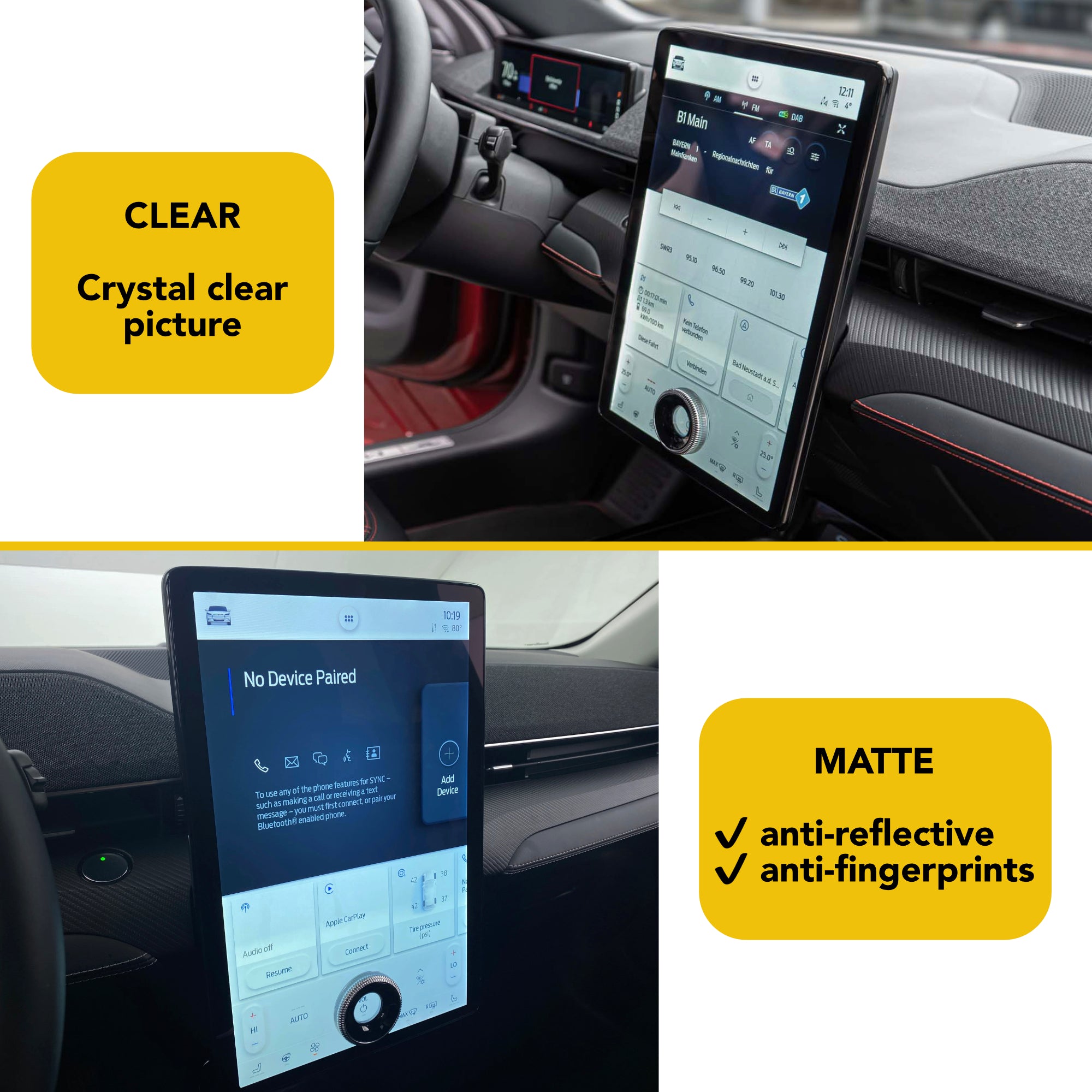 15.5" Screen Protector | Ford F-150 Lightning (Lariat & Platinum) and Mustang Mach-E