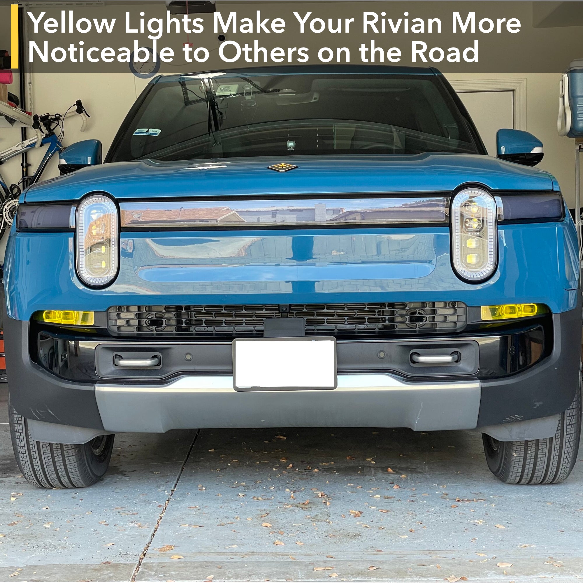 Yellow Fog Lights Tint | Calendered Brimstone Yellow Shade Filter for Rivian R1S & R1T