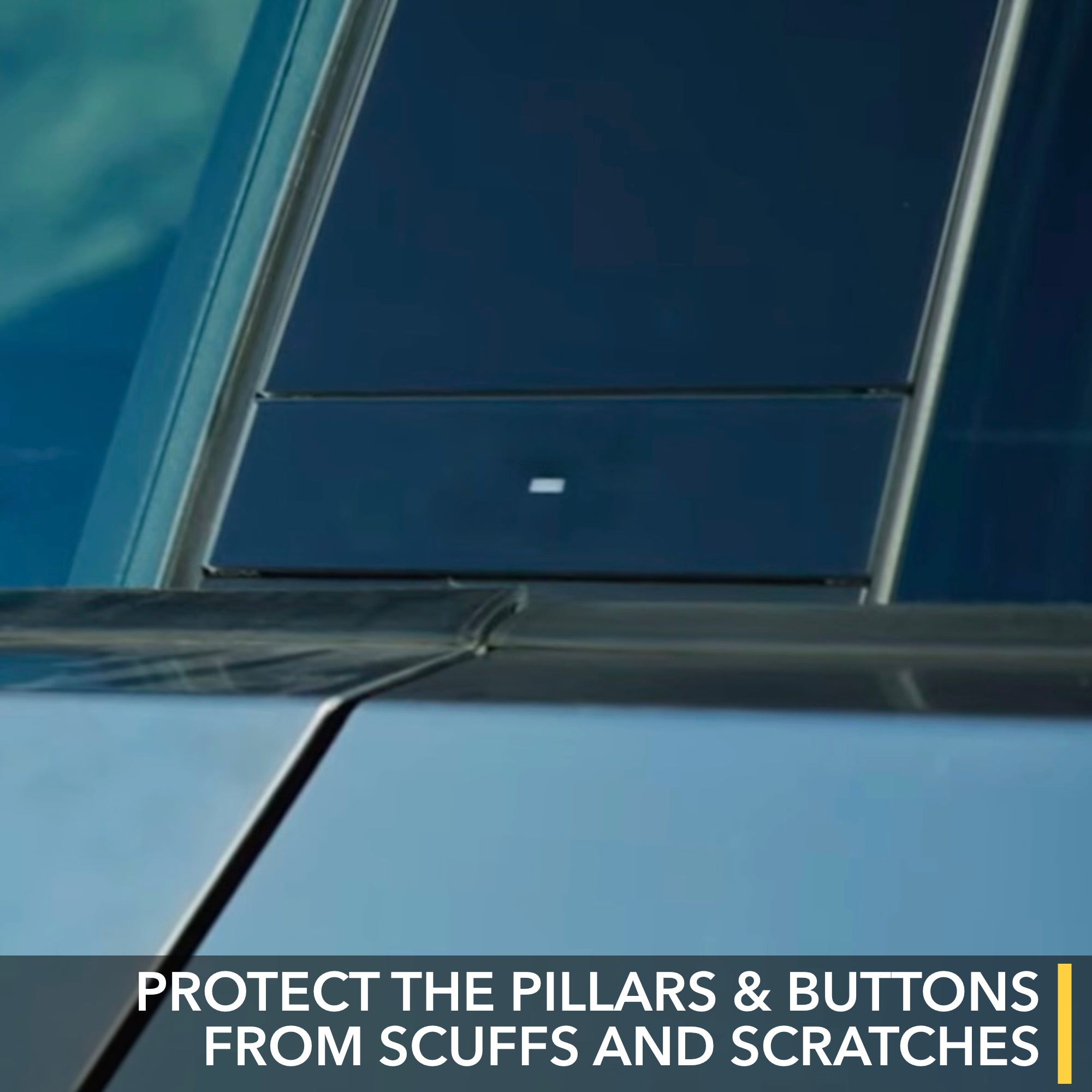 B & C Pillars & Door Buttons PPF | Tesla Cybertruck - Clear Paint Protection Film