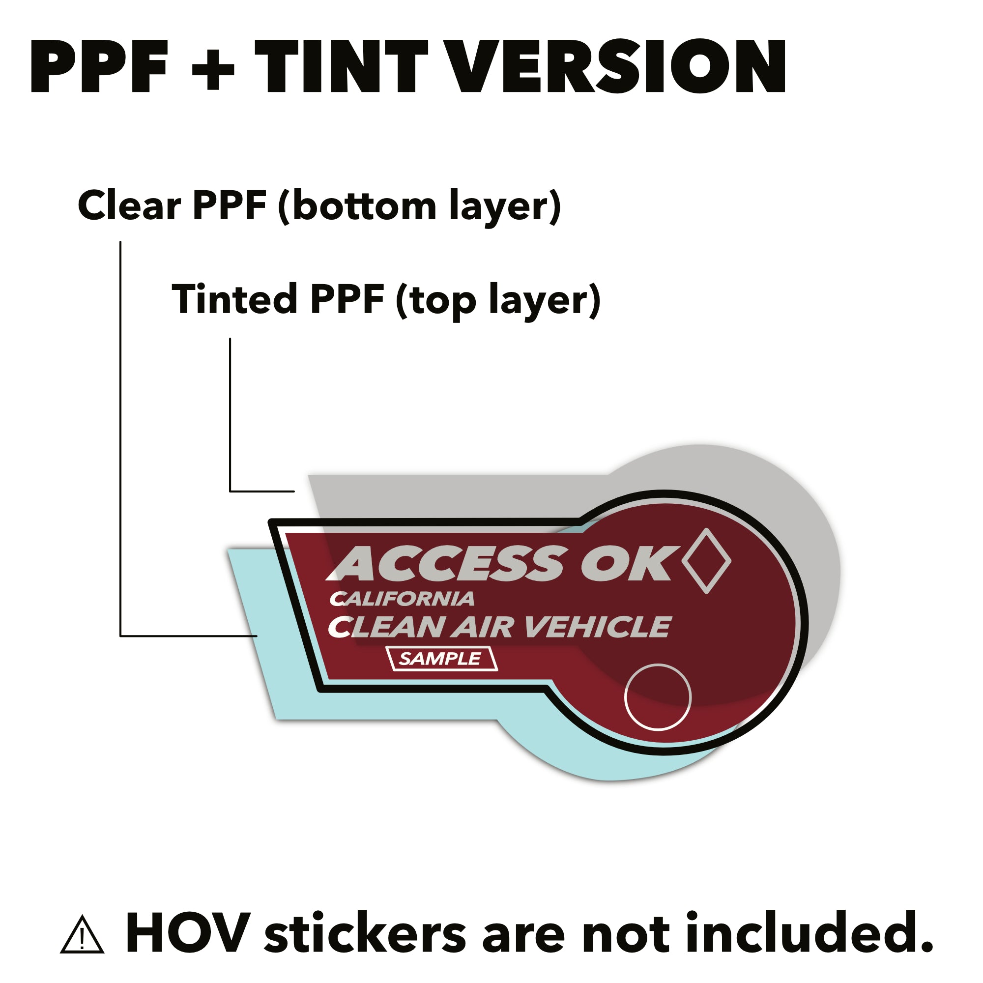 California HOV Stickers PPF + Tint | 2022, 2023, 2024