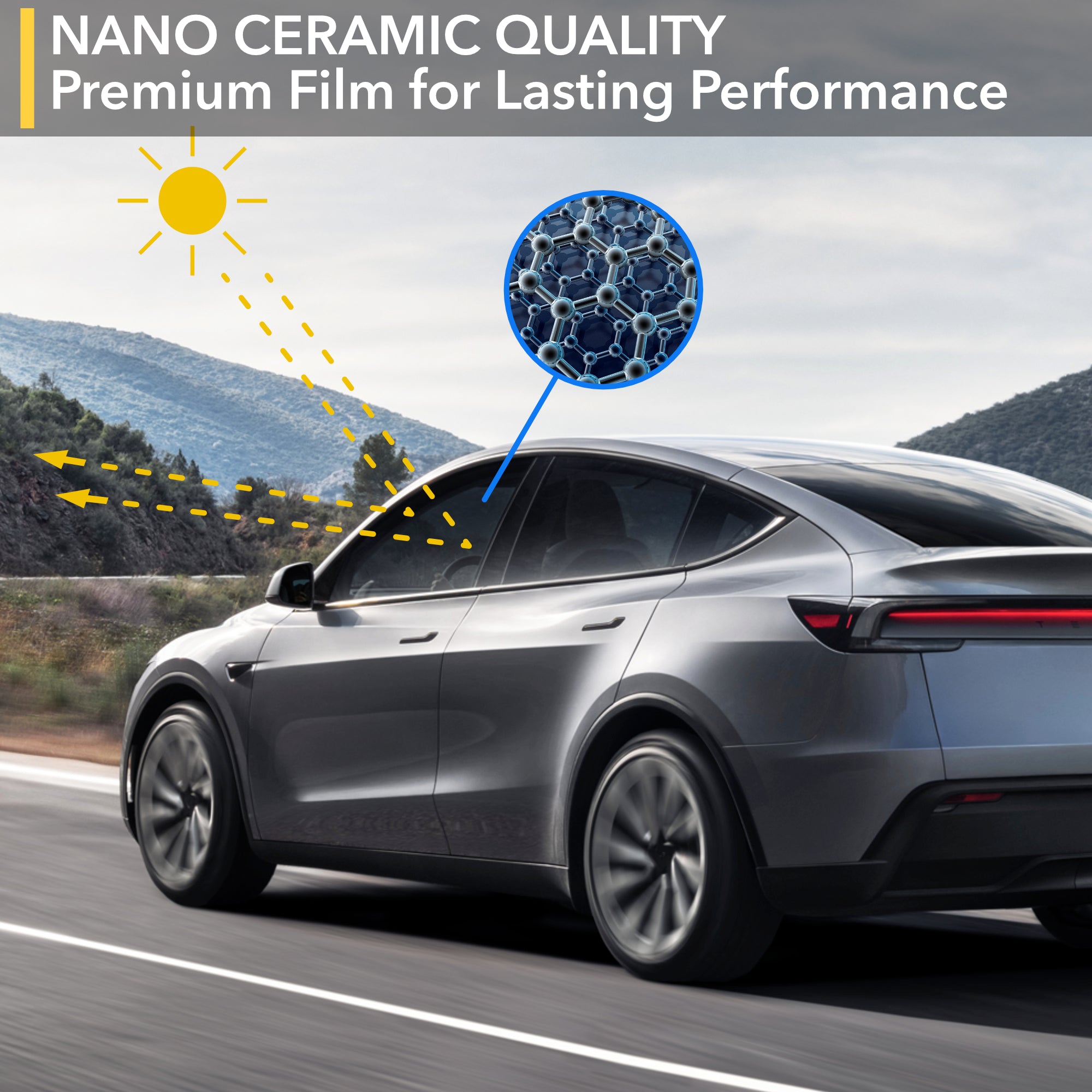 Nano Ceramic Windows Tint | Tesla Model Y Juniper 2026
