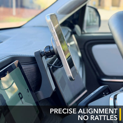 Dashboard Phone Mount/Charger | MagSafe Compatible iPhone Holder for Rivian R1T & R1S 2021-2026