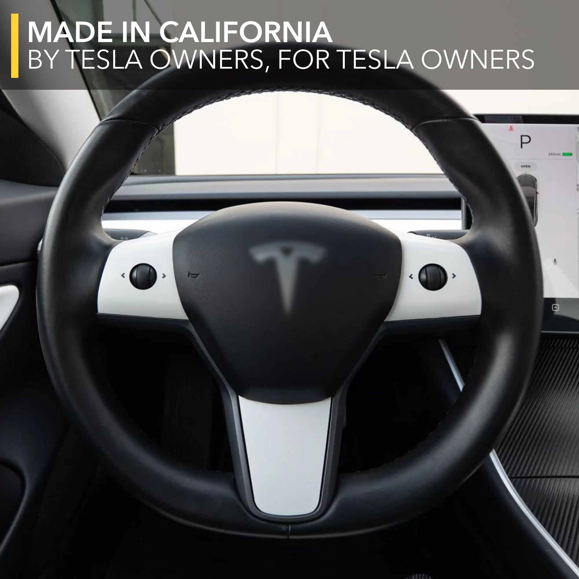 Steering Wheel Vinyl Cover | 2017-2023 Tesla Model 3 & 2021-2024 Tesla Model Y