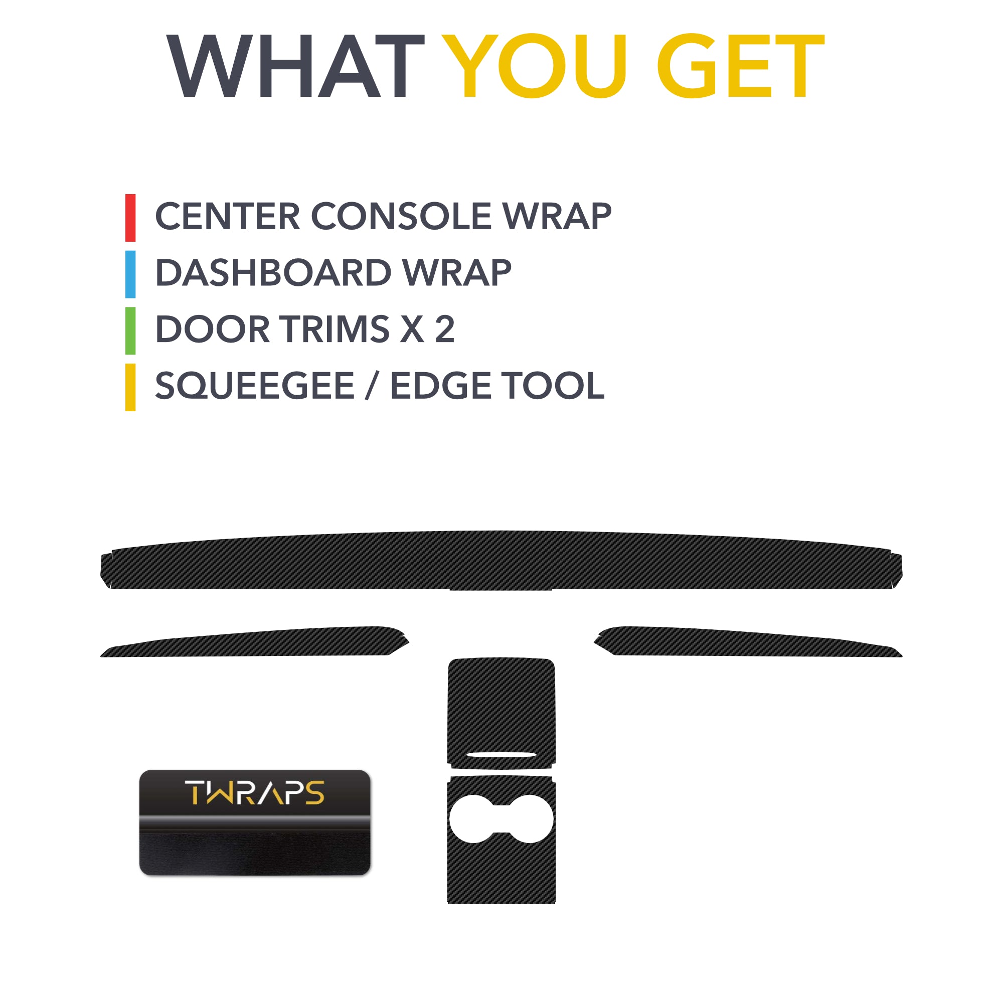 Interior Vinyl Wrap Kit | Tesla Model 3 & Tesla Model Y (Gen 2)