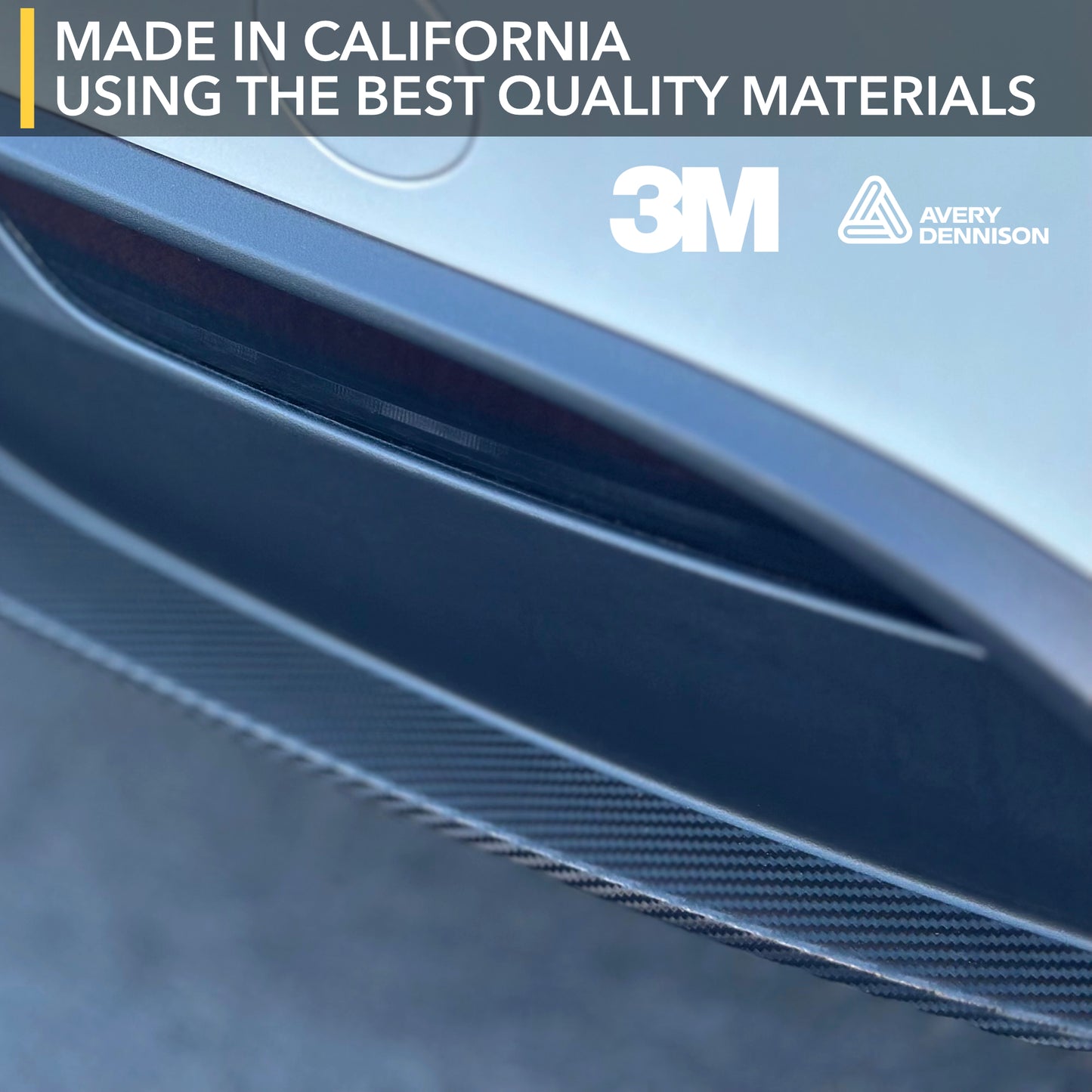 Diffuser Lip Vinyl Wrap for Tesla Model 3 Highland - Carbon Fiber Film Cover