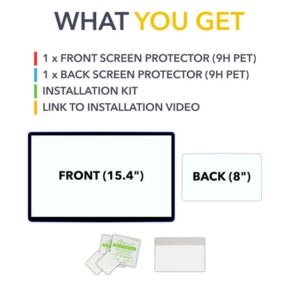 Front & Rear Screen Protectors for Tesla Model 3 Highland | 9H PET