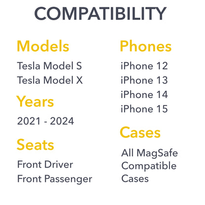 Dashboard Magnetic Phone Mount for Tesla Model S & Model X 2021 - 2024