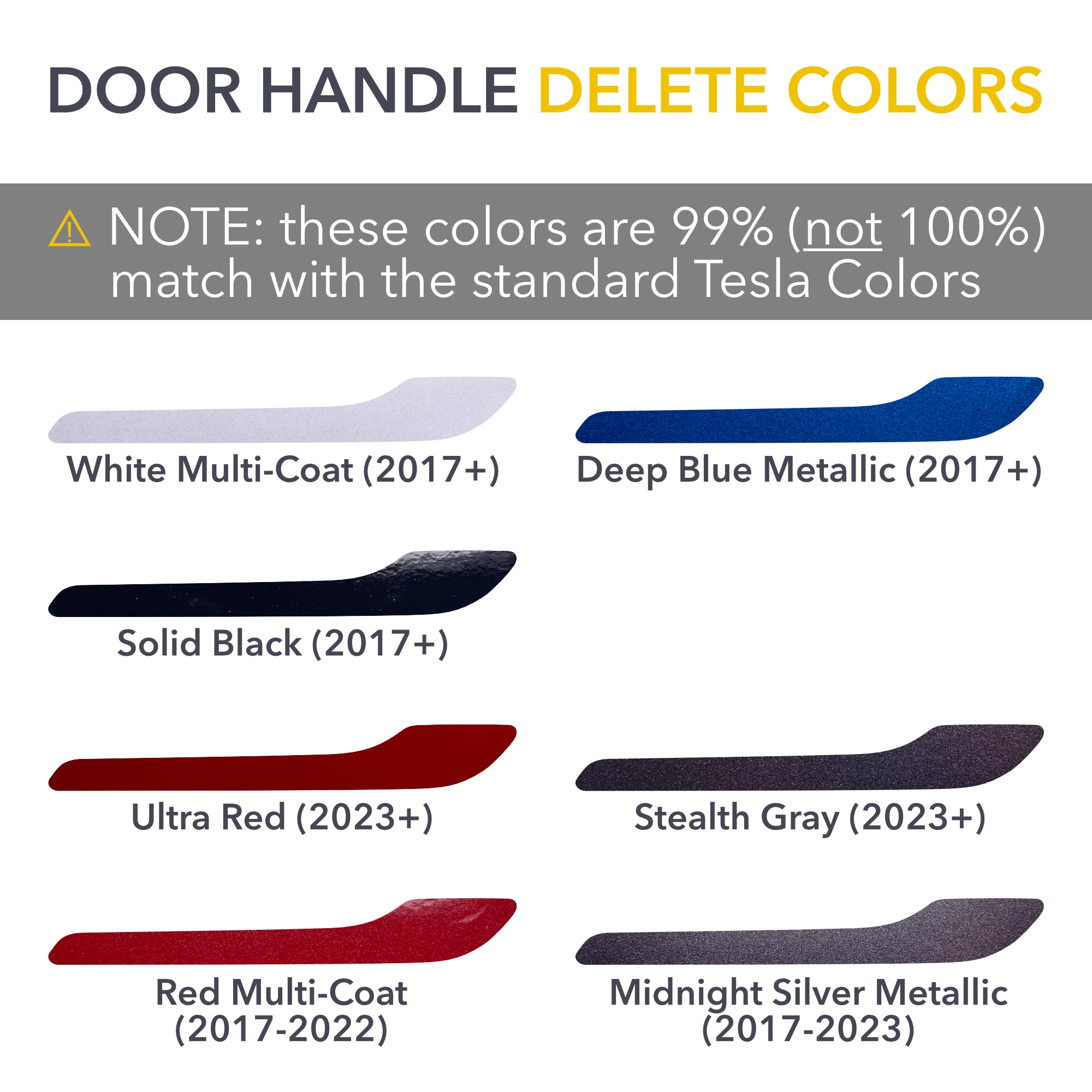 Door Handles Vinyl Cover for Tesla Model 3 / Model Y