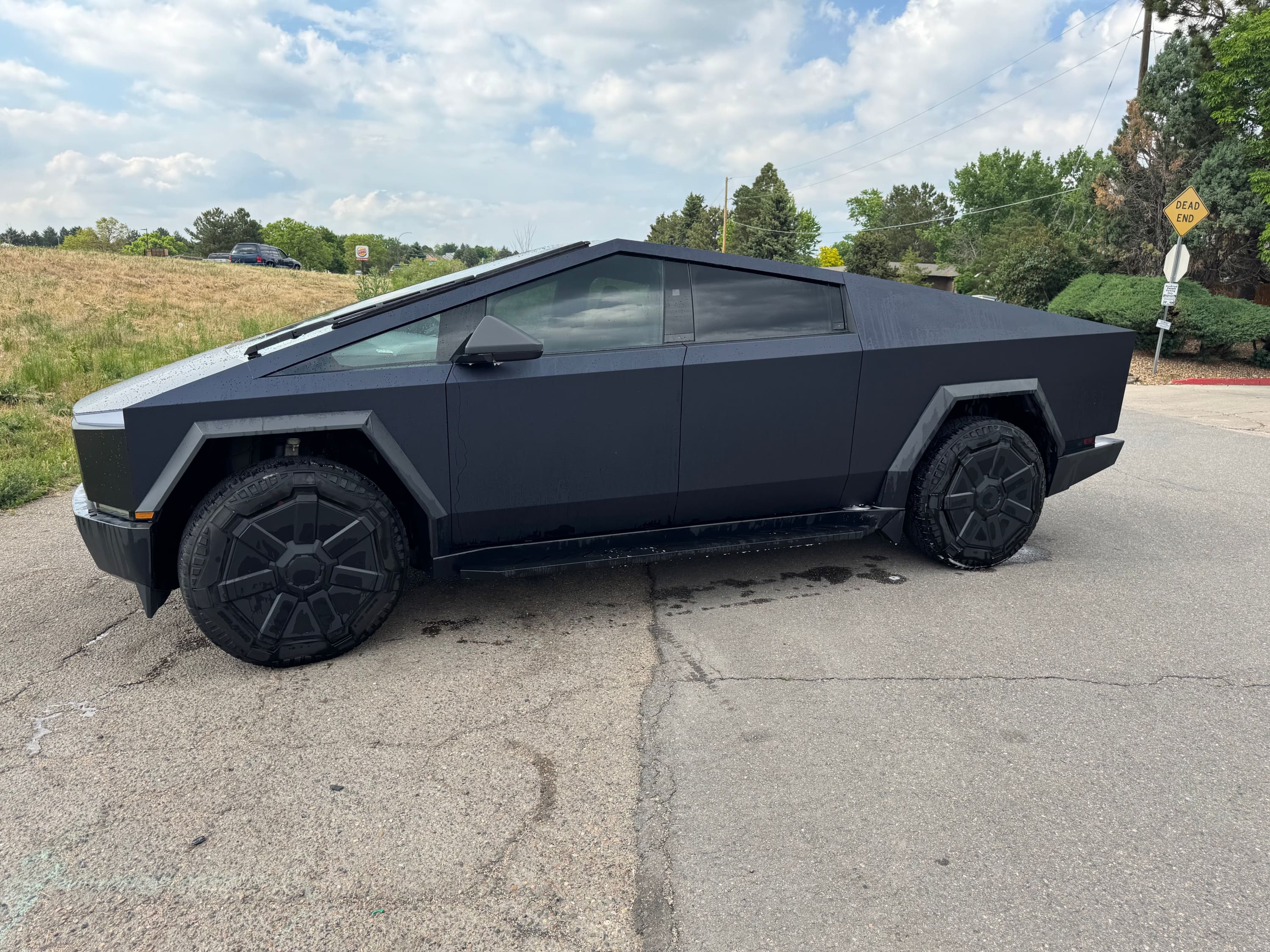 matte black phantom blue color ppf