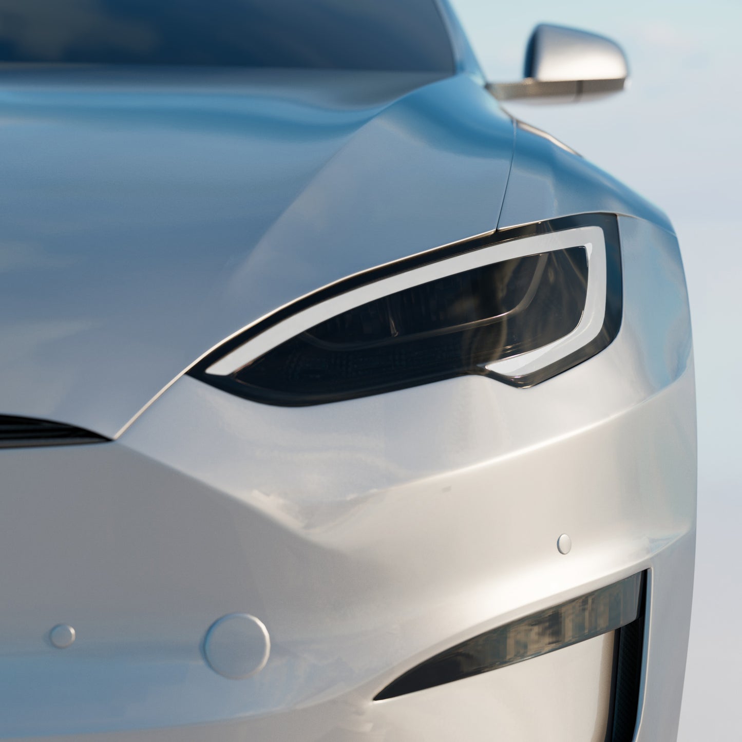 Headlights Smoke Tint for Tesla Model S (2016+ including Plaid)