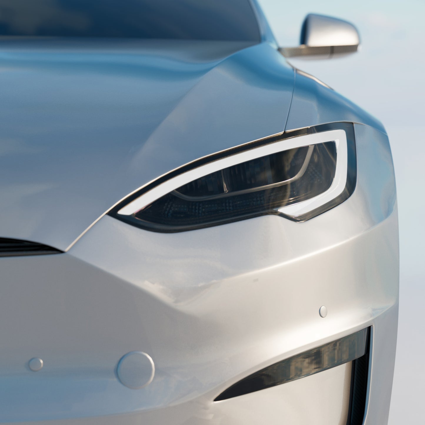 Headlights Smoke Tint for Tesla Model S (2016+ including Plaid)