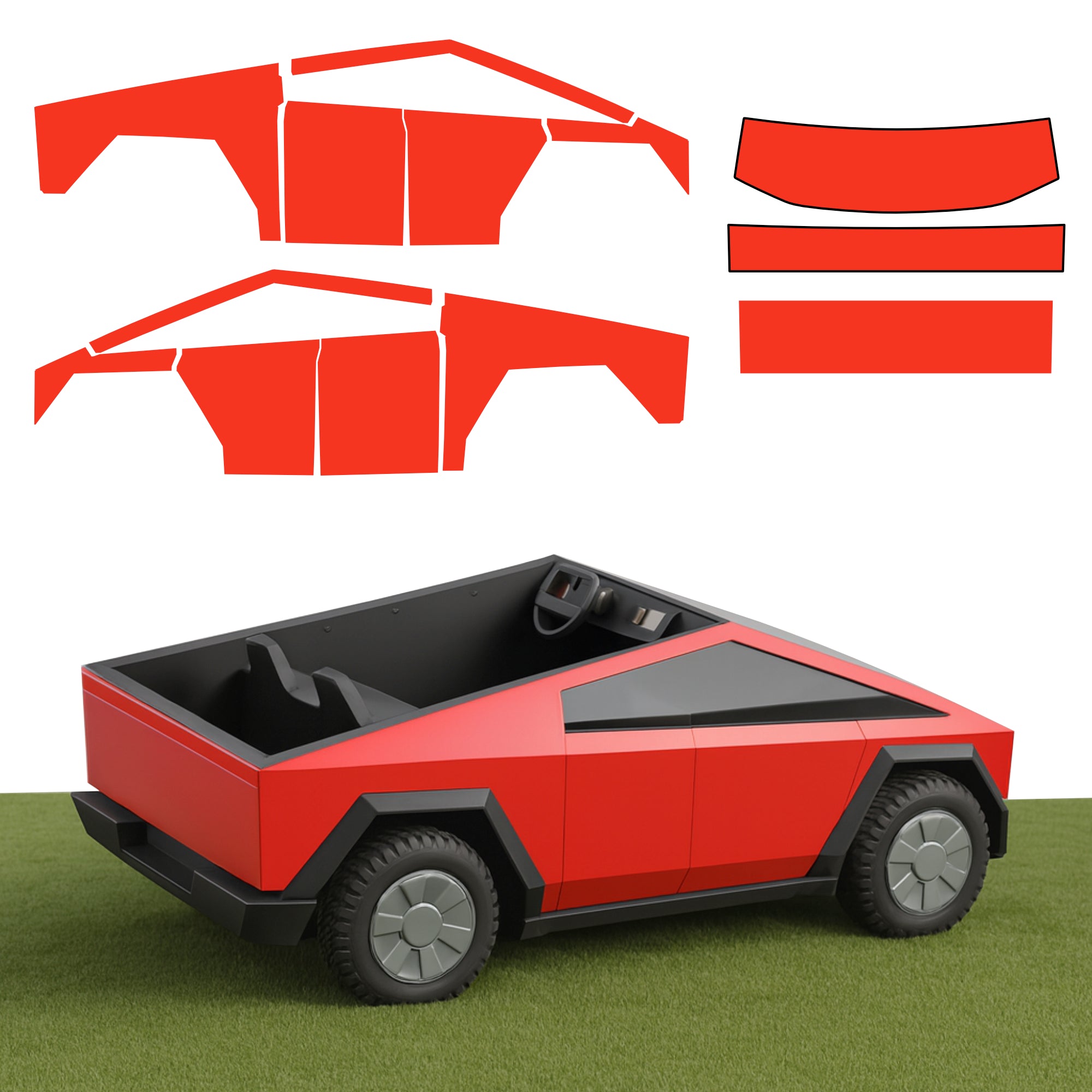 Full Vinyl Wrap | Cybertruck for Kids