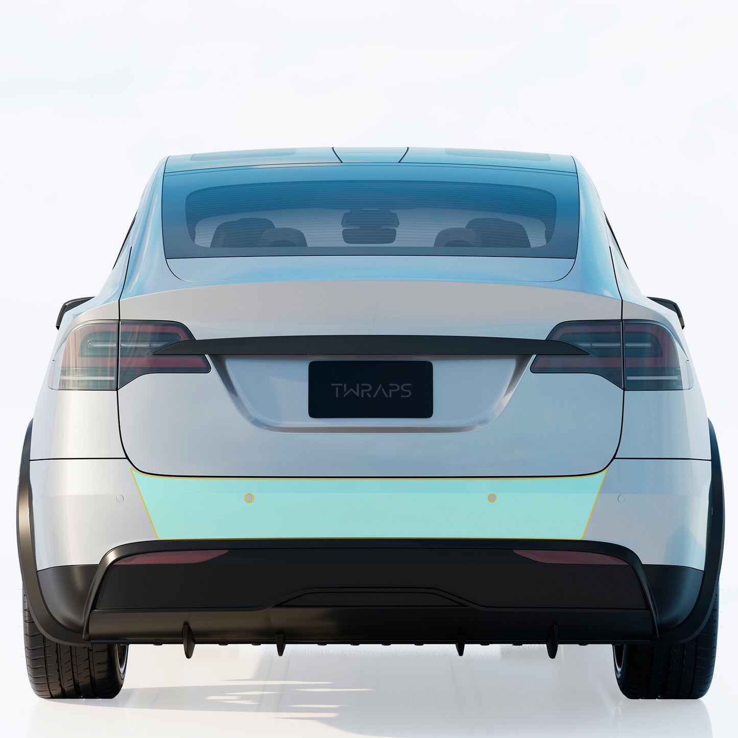 Trunk Rear Bumper PPF for Tesla Model X - Clear Paint Protection Film Kit